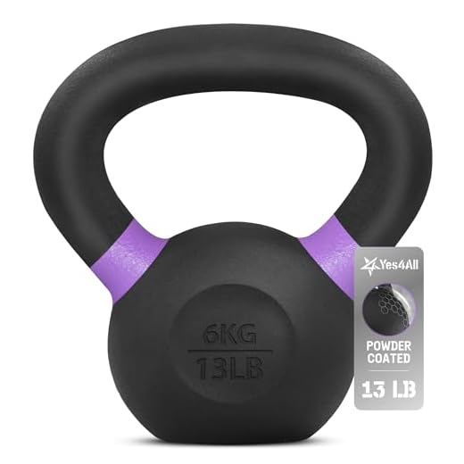 Yes4All EVZU, Pesas Rusas, J. 6kg-Recubrimiento en Polvo, 13.2 Pounds