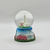 2.75' Tall Washington DC Landmarks Snow Globe, Resin Material, with Cherry Blossom, Glitter, White House, Capitol, Washington Monument (Mini Blue Base Panorama Globe)