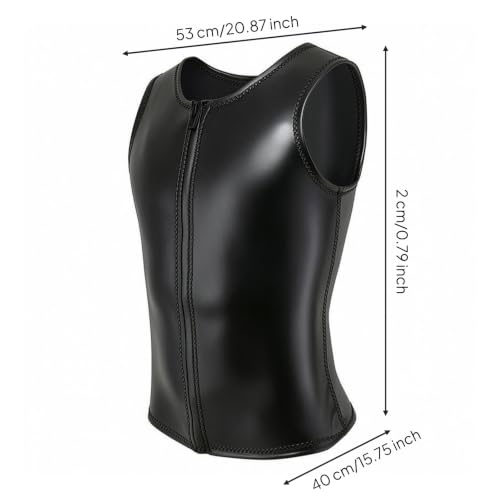 Chaleco para buceo sin mangas con cierre frontal, material neopreno 2 mm, retención de calor y paneles elásticos, talla XS miniatura 5