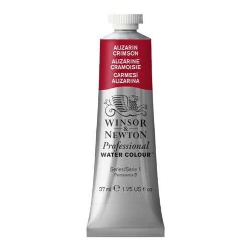Image of Winsor & Newton Professional Water Colour 37 ML - Alizarin Crimson (004) - Finely Pigmented, Vibrant, Vivid & Intermixable Artists' Water Colour Paints - More Colours Available