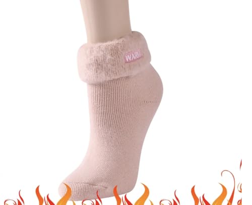 Image of DYMIAG 3 Pairs Women's Warm Winter Thermal Thick Socks - Crew Length Boot Super Soft Socks Gifts for Women, Mom