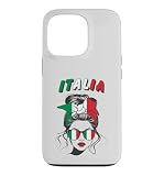 Custodia per iPhone 13 Pro Italia, Bandiera Italia, Italia Girl, Italiano Donne Ragazze