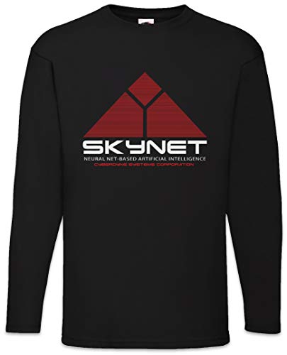 Skynet Logo T-Shirt Manches Longues Urban Backwoods en coton noir style urbain