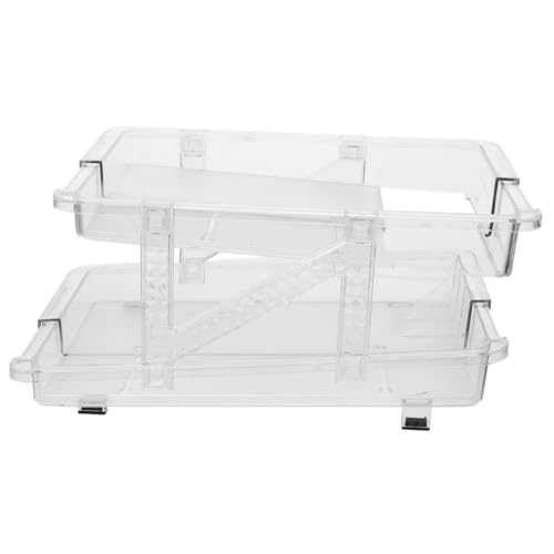 FUNOMOCYA Refrigerator Can Organizer Bin Transparent Dual Drink Holder for Soda and Beer Cans Space-saving Beverage Storage for Kitchen and Pantry