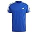 Produktbild adidas Herren Essentials Single Jersey 3-Stripes Tee, Semi Lucid Blue/White, L