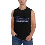 Cal State Fullerton Titans Tank Tops Men, Classic Graphic Muscle Tee, Sleeveless T-Shirt for Men Black