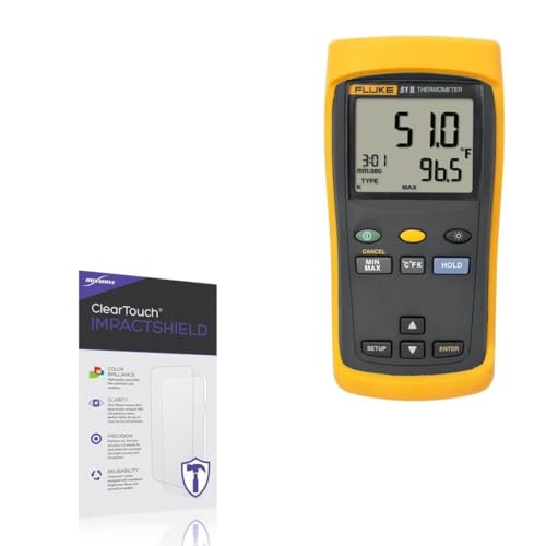 BoxWave Screen Protector Compatible with Fluke 53 II - ClearTouch ImpactShield (2-Pack), Impenetrable Screen Protector Flexible Film