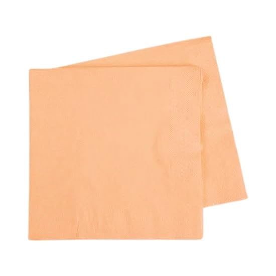 Happium - Lot de 20 serviettes jetables en papier - Orange pastel - Décoration de table pour fête d'anniversaire, fête des enfants - 33 x 33 cm
