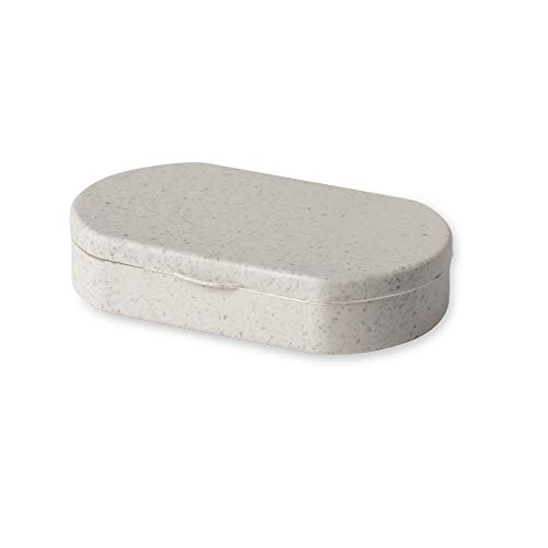 T-Pill - Portapillole giornaliero 3 scomparti Ovale 100% Bio in fibra di Bamboo - Tascabile Contenitore Porta Pillole