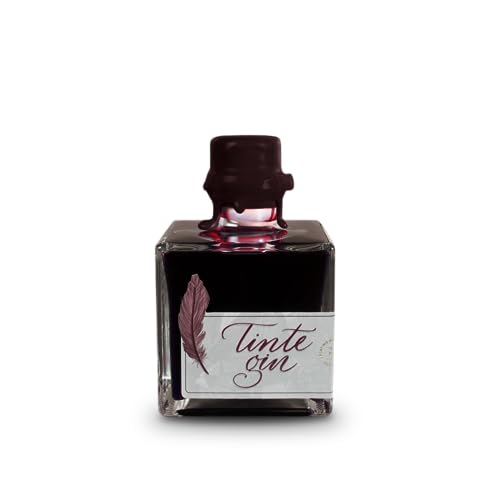 TINTE GIN – PREMIUM DRY GIN | 200 ML DER RUBIN IN DEINEM GLAS - edle, rubinrote Tinte by edelranz - Tintenfass - aus ausgewählten Botanicals mit Aromen von Zitrus, Wacholder & Süß- & Sandelholz