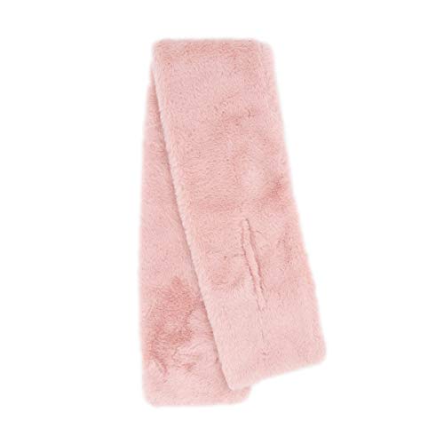 Image of surell Children's Faux Fur Pull-Through Scarf - Kid's Fuzzy Stylish Neckwear Scarves