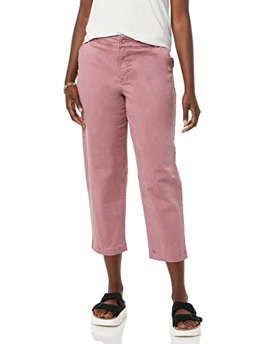 Amazon Essentials Women's Stretch Chino Barrel Leg Ankle Pant (Previously Goodthreads), Mauve, X-Small