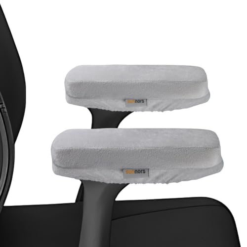 Sunnors Office Chair Armrest Pads,Memory Foam Chair Arm Covers and Elbow Pillow for Elbows and Forearms Pressure Relief(Set of 2)