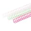 19 Mm Binding Spines Light Green, White and Pink