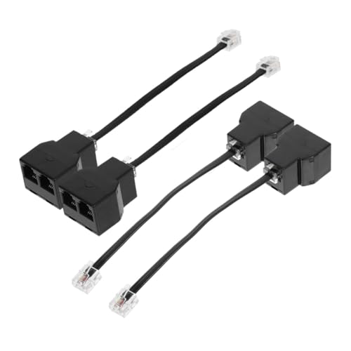 OFFSCH 4pcs Telephone Splitter Adapters Detachable Pc Phone Line Connectors for Landline Reliable Signal Transmission Telephone Supplies for Flexible Connectivity