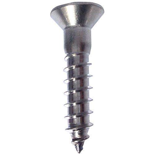 Phillips Flat Head Wood Screw 316 Stainless Steel #6 x 1 Qty 25