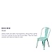 Flash Furniture Commercial Grade Mint Green Metal Indoor-Outdoor Stackable Chair