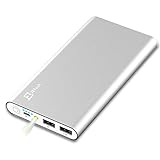 JETech Externer Akku 10,000mAh Powerbank 2-Ausgang 5V 2.1A, Silber JETech Externer Akku 10,000mAh Powerbank 2-Ausgang 5V 2.1A, Silber