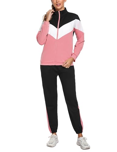 Marvmys Tuta Donna Completa Sportiva Set Leggero Maniche lunghe Colore Contrasto Autunno Invernale Sportivi B-Colore loto XXL Marvmys Tuta Donna Completa Sportiva Set Leggero Maniche lunghe Colore Contrasto Autunno Invernale Sportivi B-Colore loto XXL
