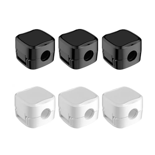 Clips Magnéticos para Gestión de Cables - Organizador de Cables para Escritorio, Auto y Pared, Porta Cables con Imán Fuerte, Juego de 6, 0.78 x 0.78 x 0.66 pulgadas (Blanco) miniatura 3