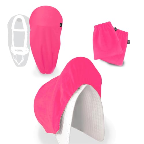 AIKO Sattelschoner Bundle pink – Sattelschutz, Trensentasche & Steigbügelschoner – atmungsaktiv, waschbar, elastische Passform für Dressur-, Spring- & Vielseitigkeitssättel