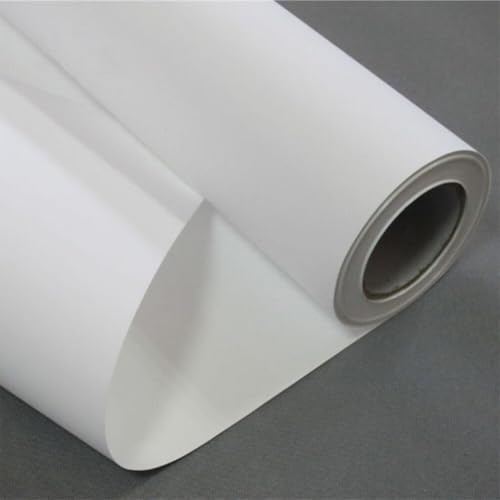 Image of Vinyl White Pearl Car Wrap Paint Replacement Film Roll with Nano Air Release Technology, Stretchable & Waterproof. (24 x 60 inch, White Matte)