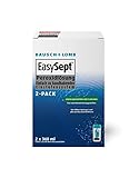 Bausch + Lomb EasySept Peroxidlösung Kontaktlinsenreiniger für weiche Kontaktlinsen, konservierungstofffrei, mit Behälter, 2 x 360 ml