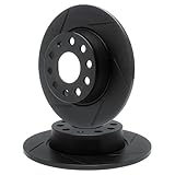 R1 Concepts Rear Brakes and Rotors WCPN1-92082| Slotted Brake Rotors| Rear Disc Brake Rotors