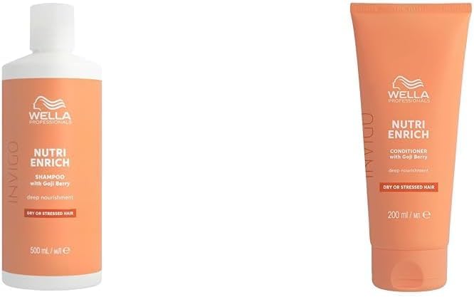 Wella Professionals Invigo Nutri Enrich Champú 500ml + Acondicionador 200ml - Nutre el pelo seco y dañado, Con Ácido Oleico y Bayas de Goji, Anti Encrespamiento, Vitamina E