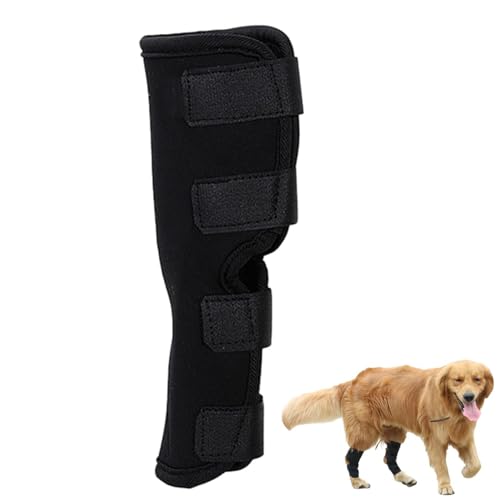 Phewl 犬用ヒップブレース - 調節可能で快適な伸縮性のあるドッグレッグスリーブ - なめるのを防ぐ耐久性のある保護犬回復スリーブ、後ろ脚、傷、包帯用のオールシーズン犬脚ブレース