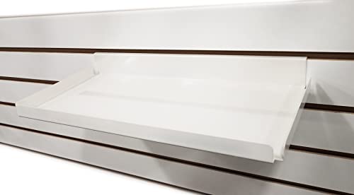 Store Fixtures Direct Metal Slatwall Pharmacy Shelf - 7.5" D X 15.5" W Steel Rx Shelf With .5" Lip - Ivory, 10 Pack #TOP2