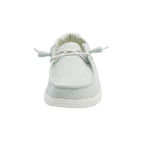 Image of HEYDUDE Women's Wendy Sparkling Mint Size 5 | Womens Shoes | Womens Lace Up Loafers | Comfortable & Light-Weight
