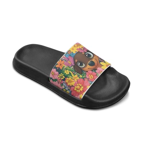 Toddler Beach Slides Open Toe Slide Sandals Soft Molded EVA Footbed Slippers Arch Support Slip On Footwear2