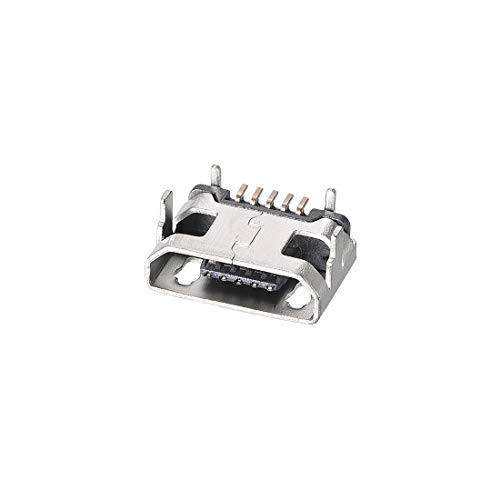 uxcell pack de 10 conectores Micro USB hembra 5 pines miniatura 3