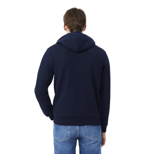 Lacoste Herren-Kapuzenpullover, Nicht gebürstet, Fleece, 1 Stück, Marineblau, S – Ansicht 5