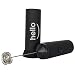 HELLO Milk Frother - Double Whisk Head, Handheld Battery Operated Electric Foam Maker For Bulletproof Coffee, Lattes, Cappuccino, Hot Chocolate, Sleek Drink Mixer With Stand (BLACK)
