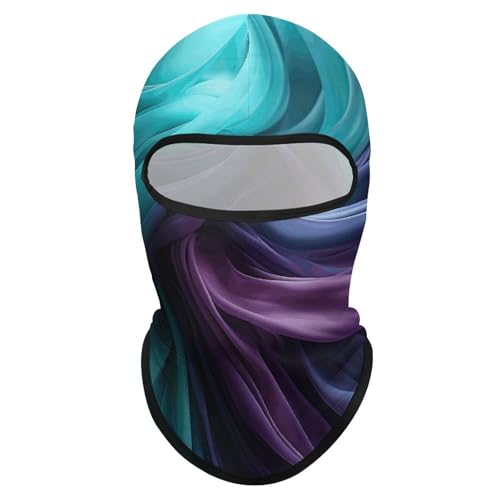 Máscara facial de pasamontaña verde esmeralda y morado para hombre y mujer, protección solar, transpirable, cubre todo el cabeza para senderismo, ciclismo, correr, conducción miniatura 7