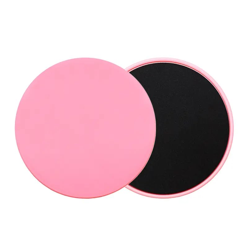 Discos deslizantes de doble cara para fitness, yoga y pilates, discos de deslizamiento, sliders para ejercicio y core, discos de entrenamiento, discos para planchas en casa y gimnasio - Rosa
