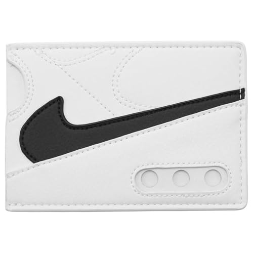 Nike Icon Air Max 90 Card Wallet Sleek Everyday Carry with Air Max Attitude (White/Black OSFM)