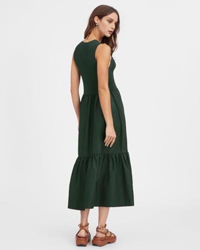 Image of ROYLAMP Women Casual Loose Sundress Sleeveless Smocked Tank Maxi Dress Summer Beach Tiered Long Dresses