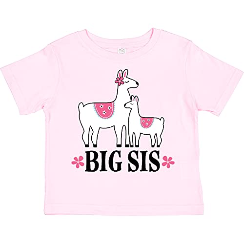 inktastic Big Sis Girls Llama Sister Toddler T-Shirt