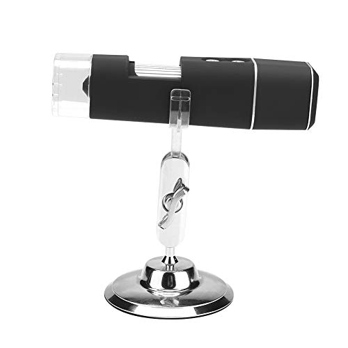 Microscopio 1000x Luce a LED Supporto in Metallo Ingrandimento 50x-1000x USB Registrazione Video AVI 265G 5.1 x 1.3x.3in per & IOS per & con connettività per Smartphone