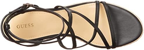 GUESS Women's Hirani Wedge Sandal, Black, 9.5 | Image 4