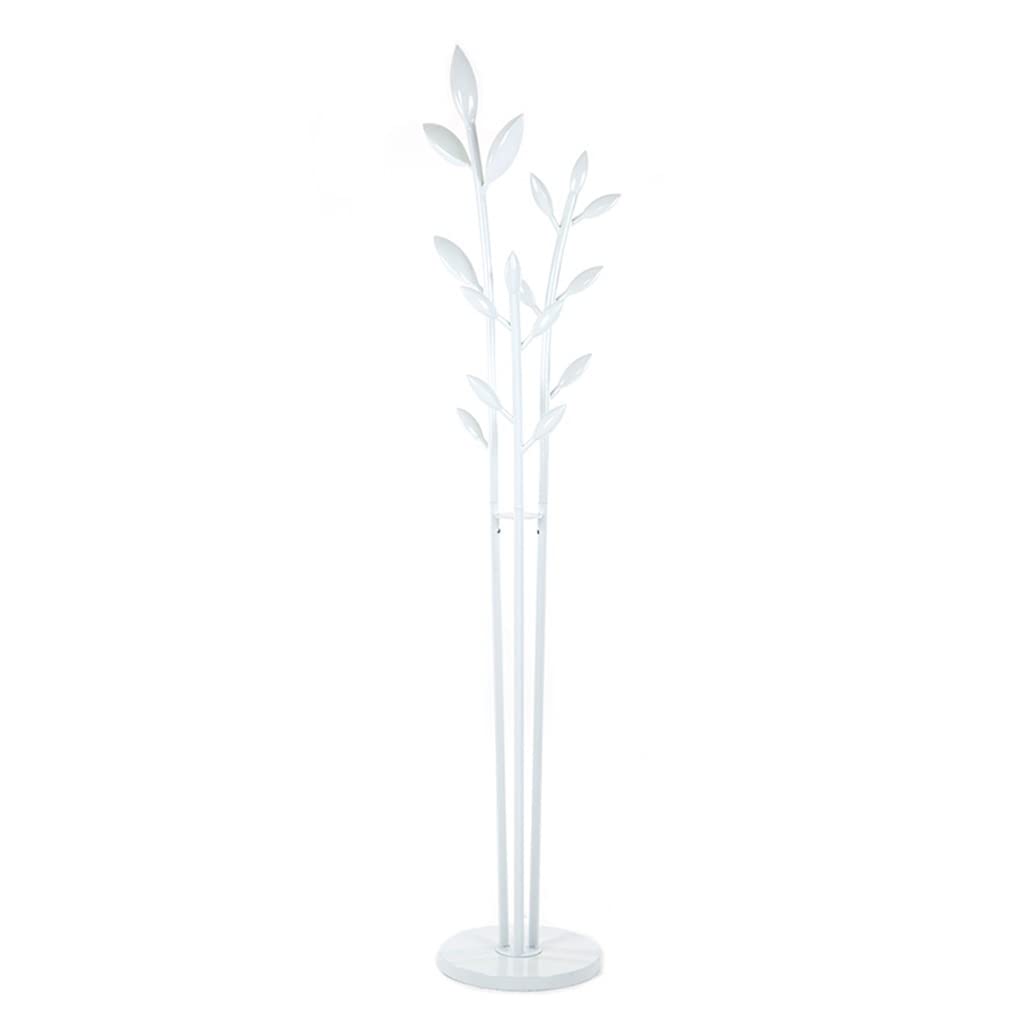 Porte-manteau autoportant en métal blanc pour entrée et chambre