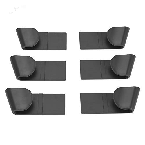 6Pcs ABS Self Adhesive Pot Lid Holder Wall Door Mounted Pot Lid Rack