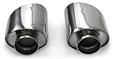 porsche 911 auspuff sound Auspuffblenden / Endrohre EDELSTAHL poliert Schräg mit ovaler Öffnung 110mm x 85mm für rechte und linke Seite