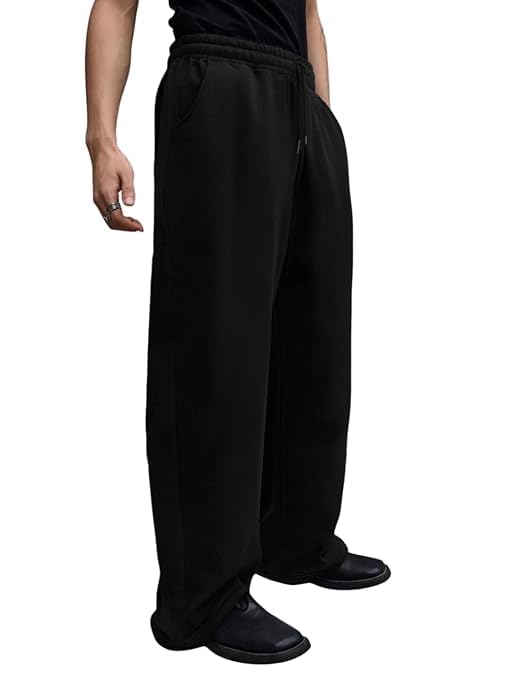 AURVY Drift SF Wide-Leg Sweatpants for Men & Women – Oversized Cotton Blend Joggers with Pockets & Drawstring – Unisex Streetwear Lounge Pants