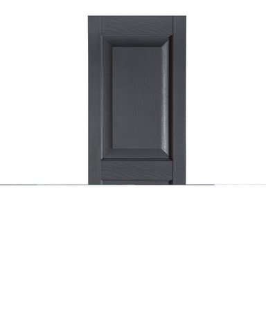 Premier Raised Panel Exterior Decorative Shutters, Dark Gray - 15 x 55 in.