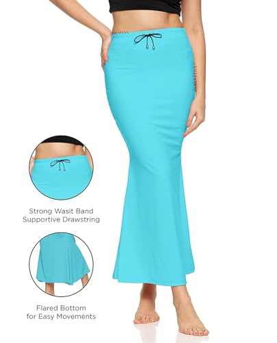 Image of Women's Saree Silhouette I Saree Shapewear Flare Petticoat for Women, Lycra Cotton Blended, Petticoat, Skirts for Women, Shape Wear Dress for Saree