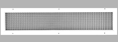 Image of HVAC Premium 6'' x 36'' or 36'' x 6'' Cube Core Eggcrate Return Air Grille - Aluminum Rust Proof - HVAC Vent Duct Cover - White [Outer Dimensions: 7.75 x 37.75]